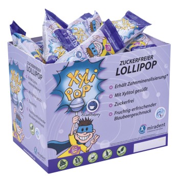 miradent XyliPOP Lolli Blaubeere  50x6g