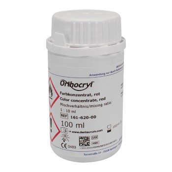 Orthocryl Farbkonz. rot 100ml