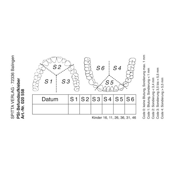 PSI Befundaufkleber 558 50St