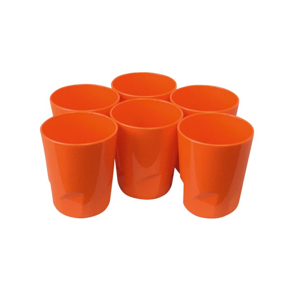 Mundspülbecher Color orange Kusto 6St