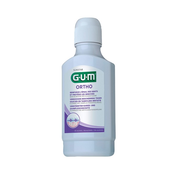 GUM ORTHO Mundspülung  12x300ml