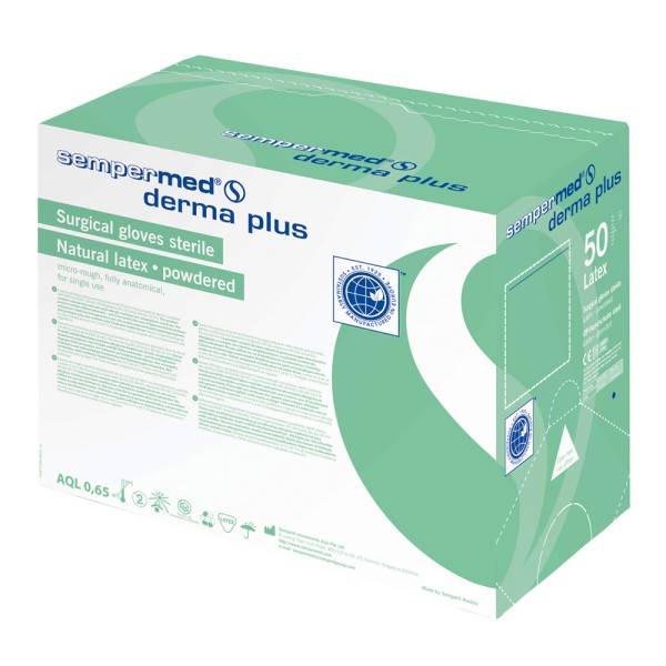 Sempermed Derma plus weiß Gr. 7,5 50Paar