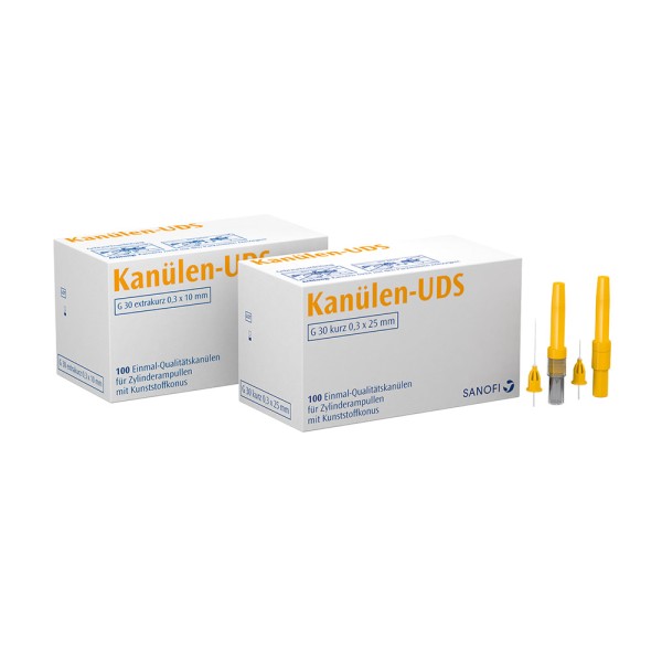 UDS-Kanülen G30 kurz 0,3x25 gelb 100St