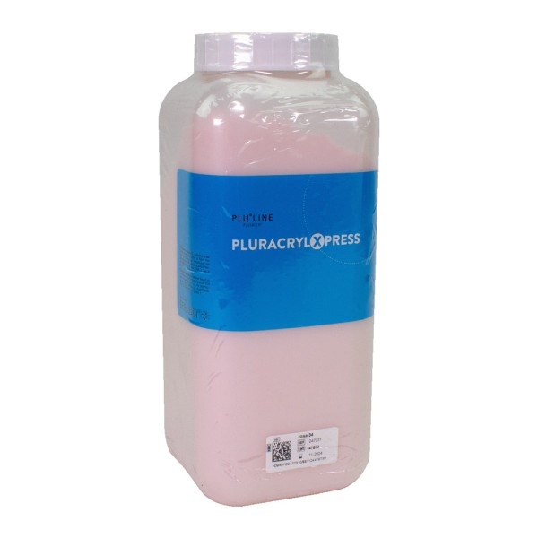 PLURACRYL PRESS Pulver rosa trans., 1kg