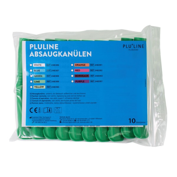 PLULINE ABSAUGKANÜLEN green, 10Stk