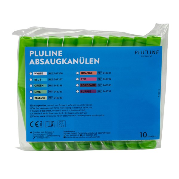 PLULINE ABSAUGKANÜLEN lime, 10Stk