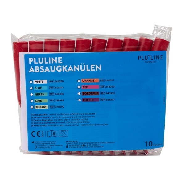 PLULINE ABSAUGKANÜLEN red, 10Stk