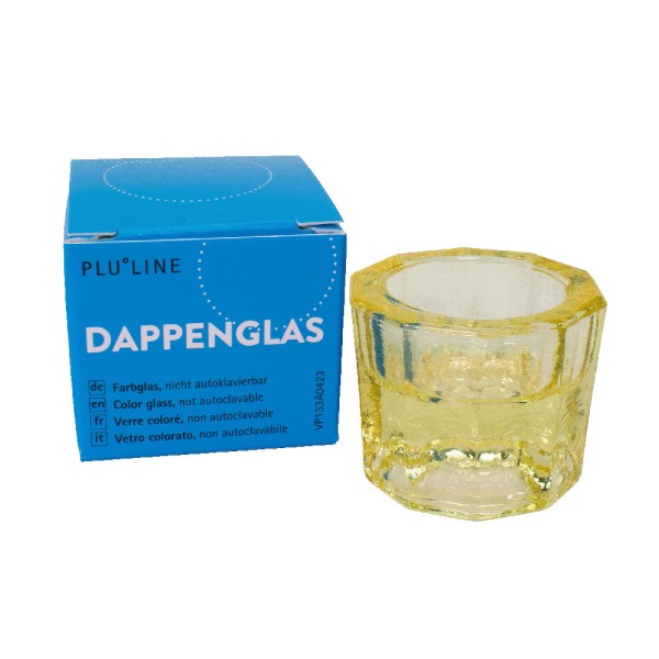 PLULINE DAPPENGLAS gelb, St